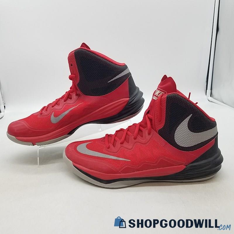 Nike Men's Prime Hype DF 2 University Red Mesh Athletic Sneakers Sz 11.5