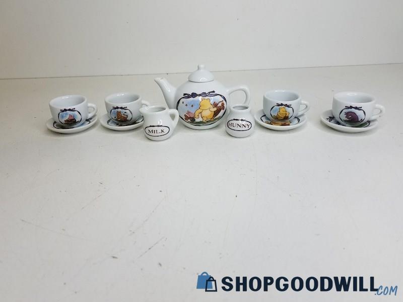 Disney Schylling Mini Winnie The Pooh Tea Set W/ Cups Saucers, Pot Hunny Milk