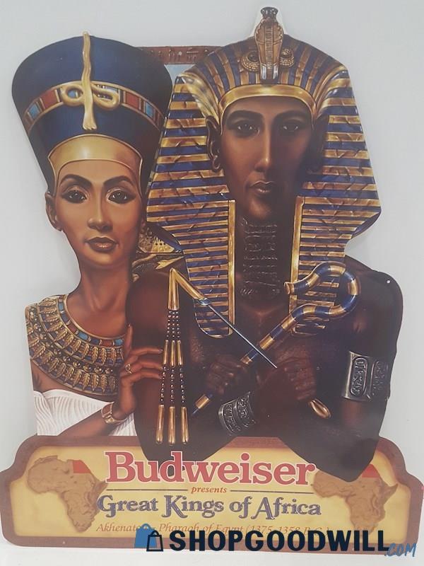 Budweiser Great Kings of Africa Akhenaton-Pharaoh of Egypt Metal Sign