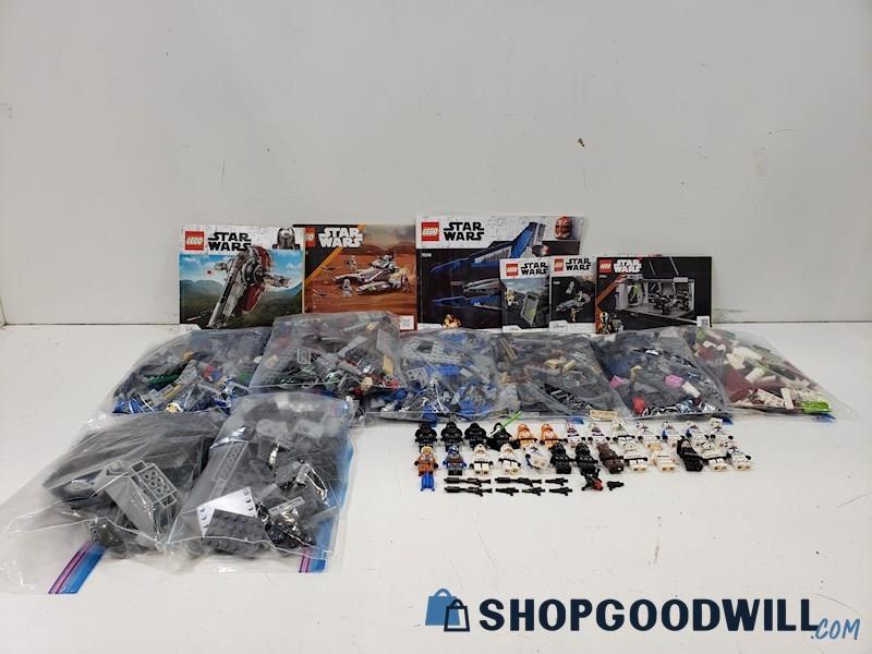 283ID#) Lego Star Wars Mixed Sets Lot W/ Minifigures ALL INCOMPLETE 