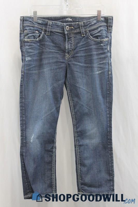 Silver Jeans Women's Blue Wash Crop Jean SZ 29