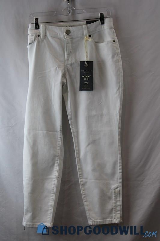 NWT The Limited Denim Women's White Skinny Jeans Sz 14P