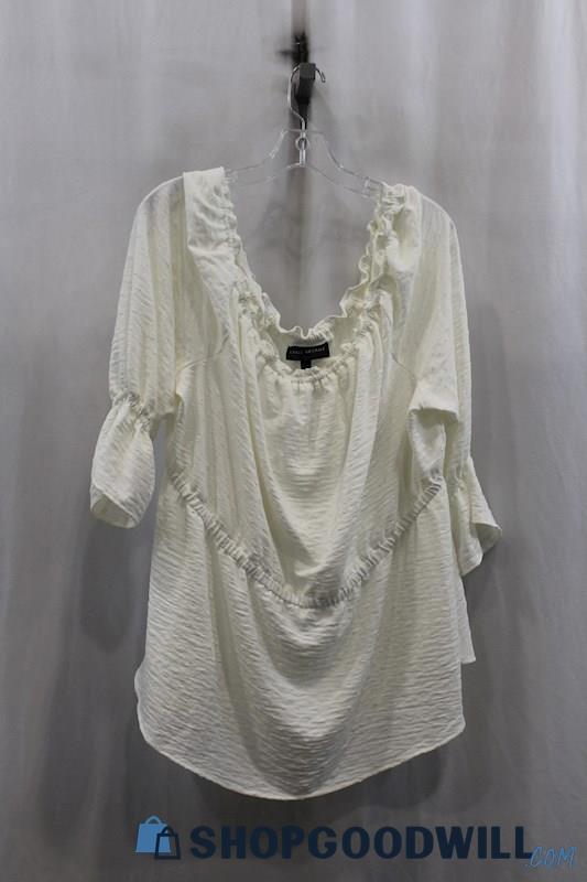 NWT Lane Bryant Womens White OTS Blouse Sz 22/24