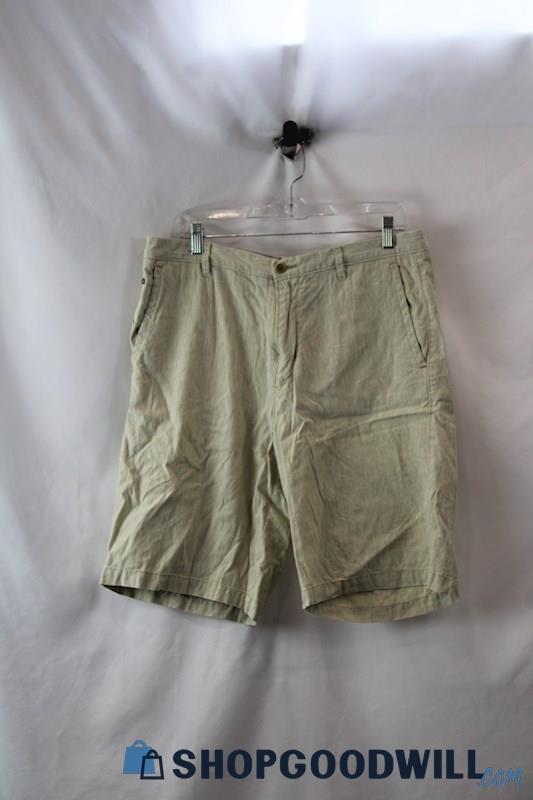 Tommy Bahama Men's Beige Linen Bermuda Shorts sz 34