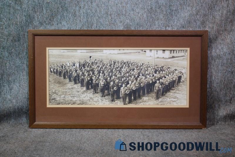 Officers School MN State Guard 1945 Framed VTG Photograph Facsimile Signed G Art