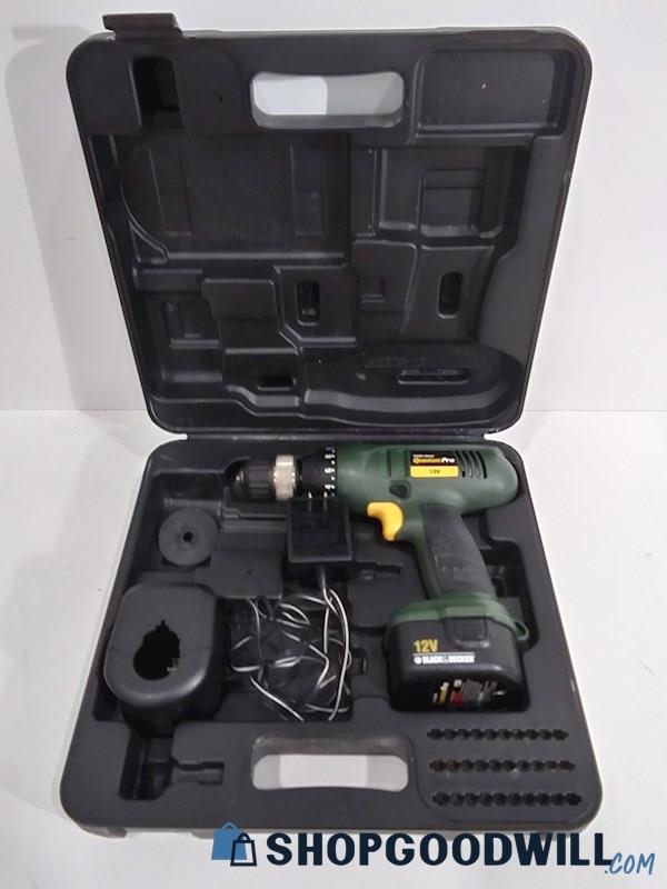 Black & Decker Q129 Power Drill Kit - Tested Powers On