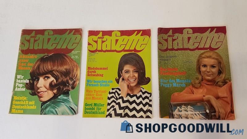 Vtg 1969-70 German Teen Magazine Neue Stafette (Relay) #J6444E Pop Music Art