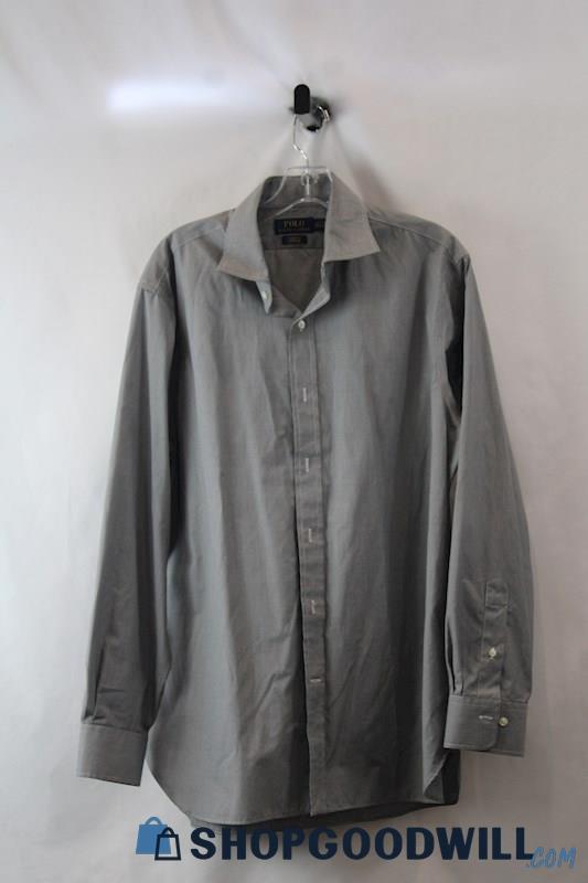 Polo Ralph Lauren Men's Light Gray Button up Dress Shirt SZ 16.5/34/35
