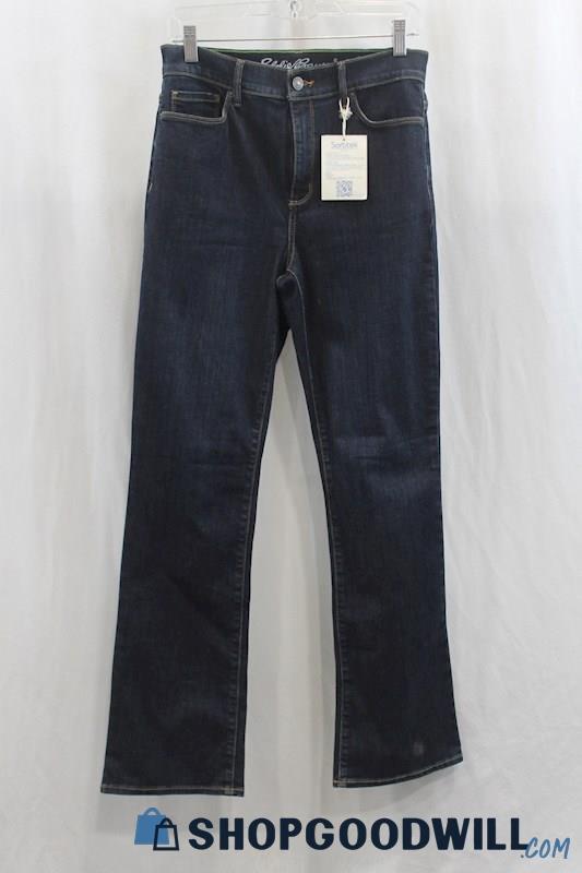 NWT Eddie Bauer Women's Dark Blue Straight Leg Jean SZ 8