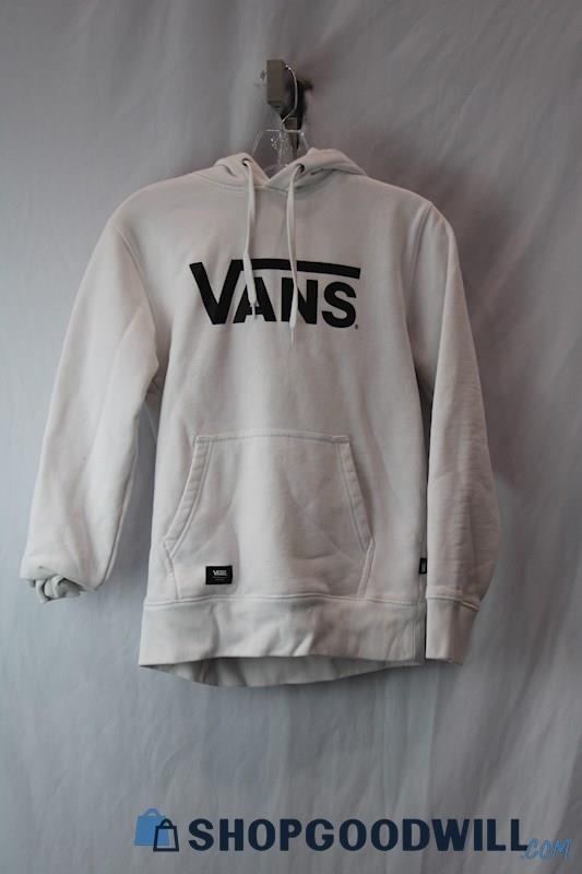  Vans Men's White Pullover Logo Hoodie sz XS