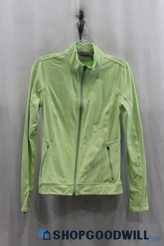 Athleta Womens Lime Green Full Zip Sweater Sz S