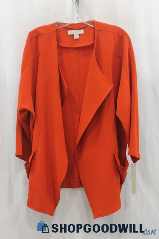 NWT Laura Ashley Women's Burnt Orange Open Blazer SZ M