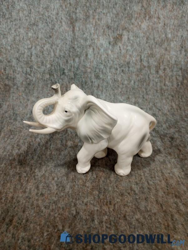 Vintage Lefton Ceramic White Elephant Figurine