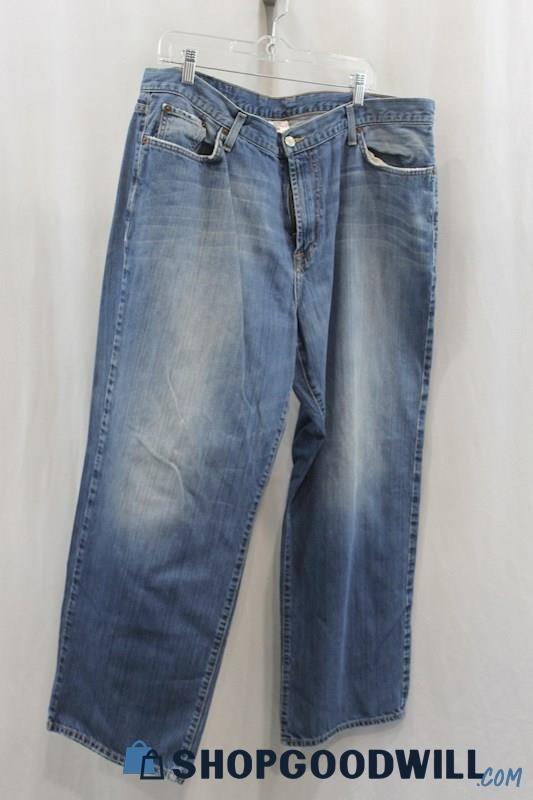 Lucky Brand Mens Blue Washed Straight Leg Jeans Sz 40