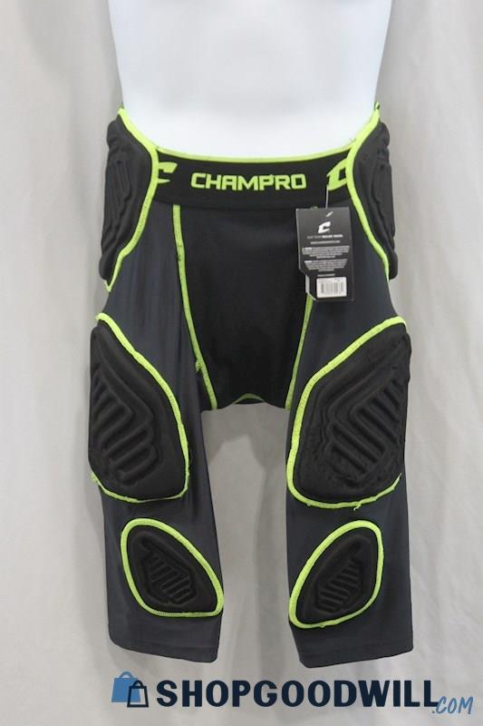 NWT Champro Unisex's Black/Green Biker Pant SZ M