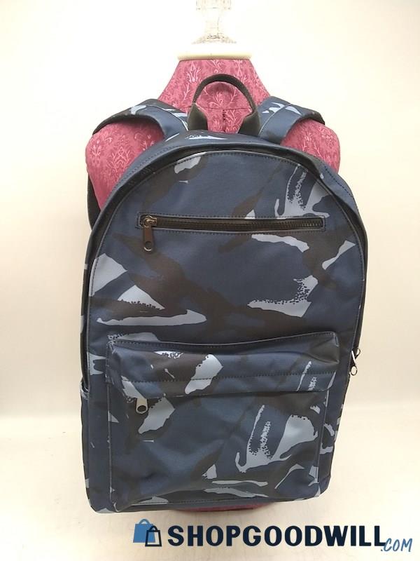 Fusion Accessories Blue Camo Polyester Backpack Handbag Purse  