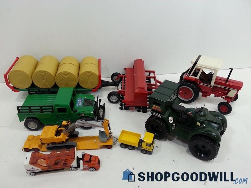 19PC Trailer-Round Bails/Seed Planter/Inter'l Tractor/Truck/4-Wheeler/Semi/More