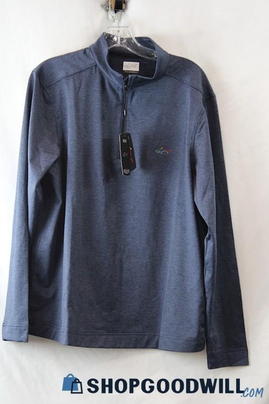 NWT Greg Norman Men's Blue 1/4 Zip Sweater Sz M