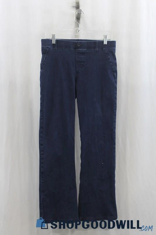 Beta Brand Womens Dark Blue Bootcut Jeans Sz PM