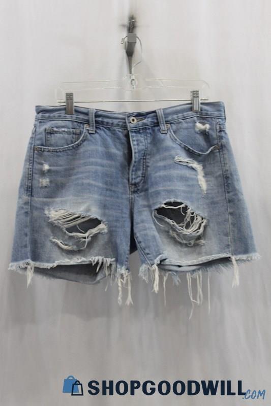 Lucky Brand Women's Blue Distressed Denim Short SZ 6