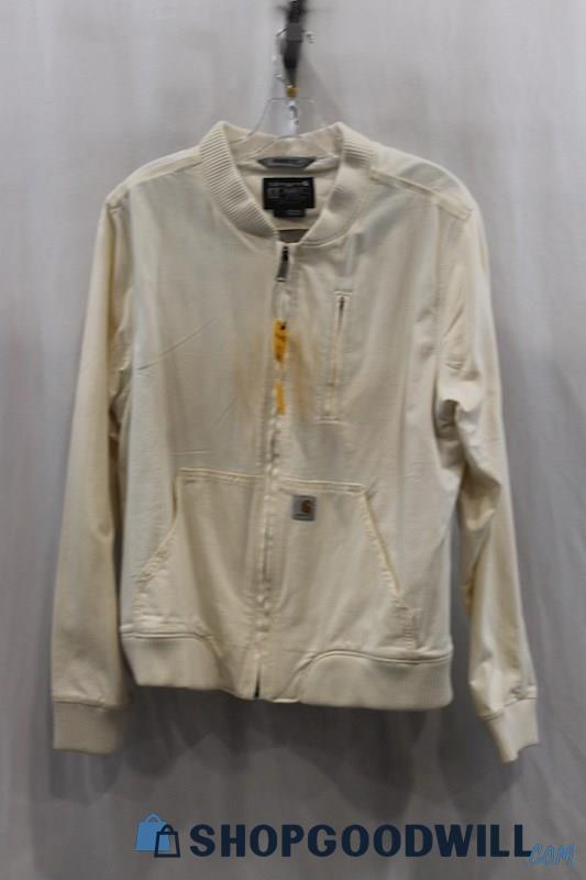 NWT Carhartt Women's Cream Full Zip Sweater SZ XL