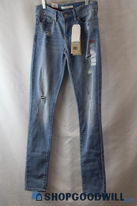 NWT Levi's Women's Blue 711 Skinny Jeans Sz 25x30