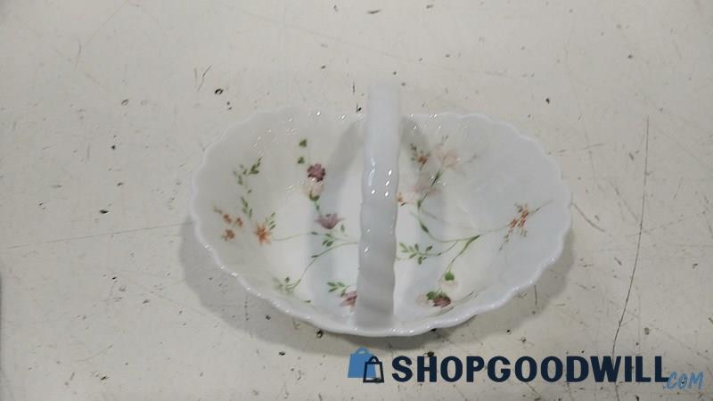 Wedgwood Bone China Porcelain Floral Basket