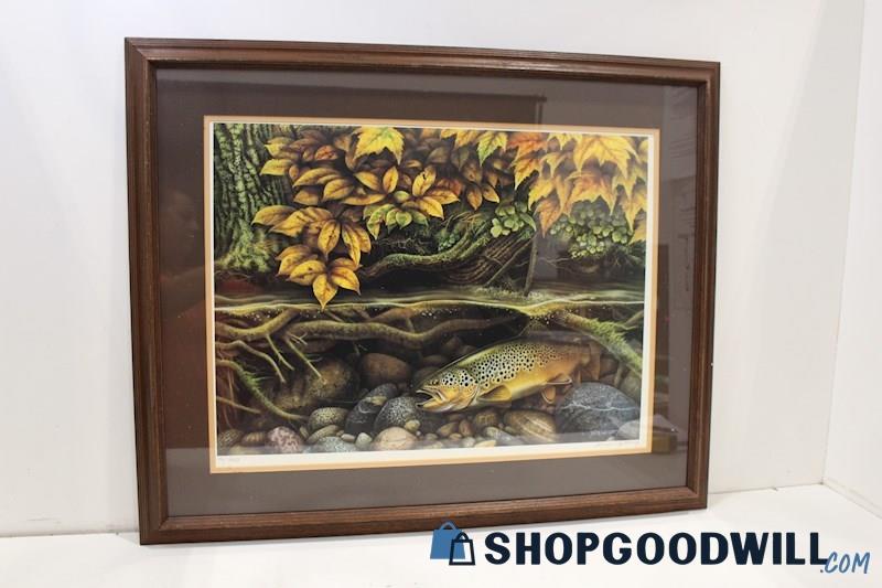 Jon Q Wright Signed Fish Art Print 'Autumn Brown Trout' 116/1200 PICKUP ONLY