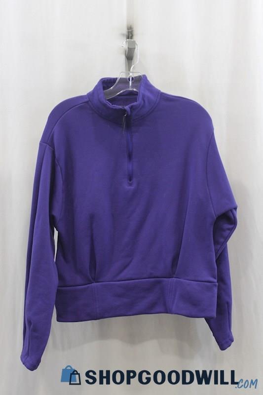 Athleta Womens Purple 1/4 Zip Sweater Sz M