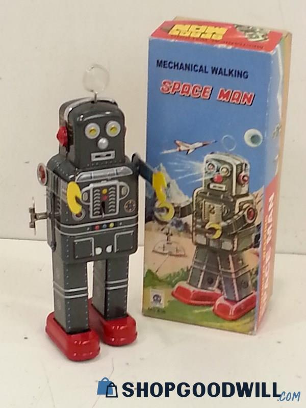 Ha Ha Toys Mechanical Wind-Up Walking Space Man Tin Toy MS438  IOB