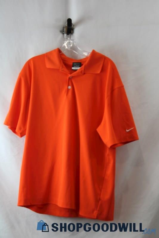 Nike Men's Orange Golf Polo Sz L