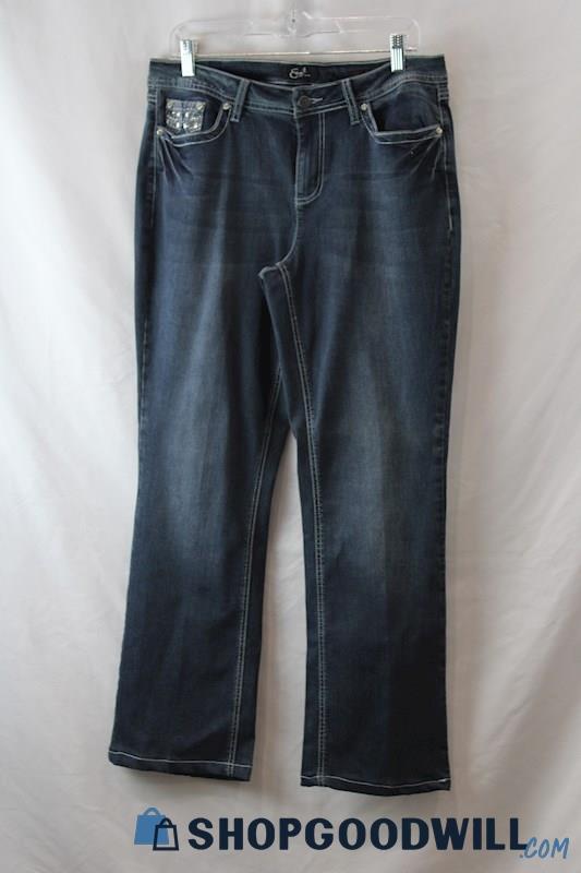 Earl Jeans Women's Dark Wash Slim Bootcut Jeans sz 12