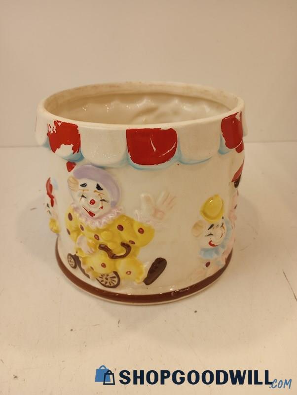 Vintage Napco Ceramic Clown Cookie Jar