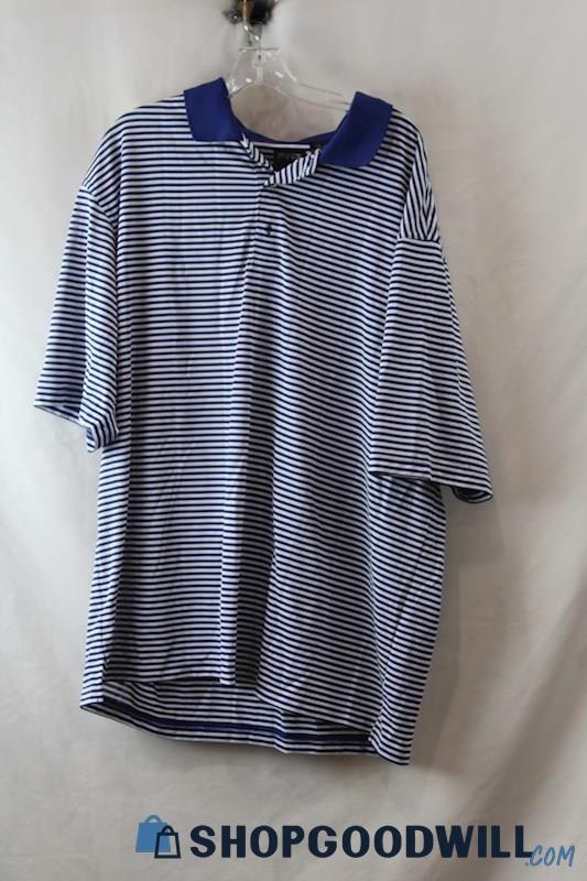 Ping Collection Men's Blue/White Collar Shirt Sz XXL