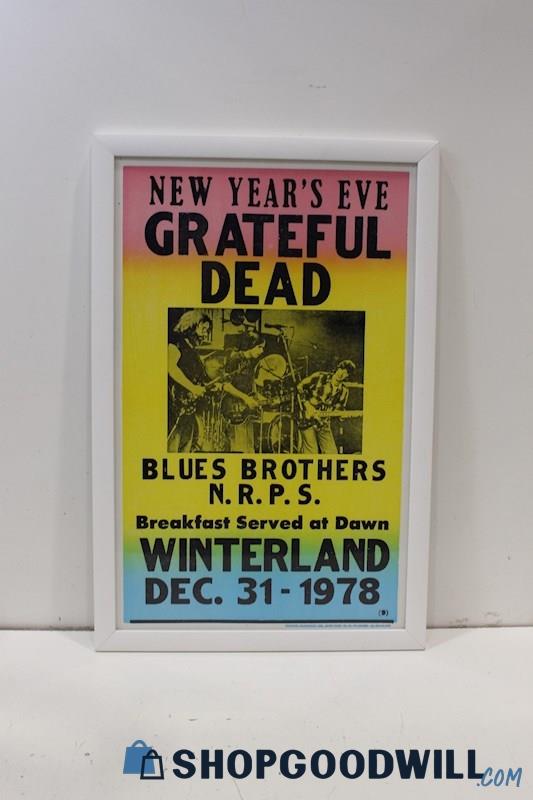 'New Year's Eve Winterland 1978' Framed Reproduction Concert Poster Print