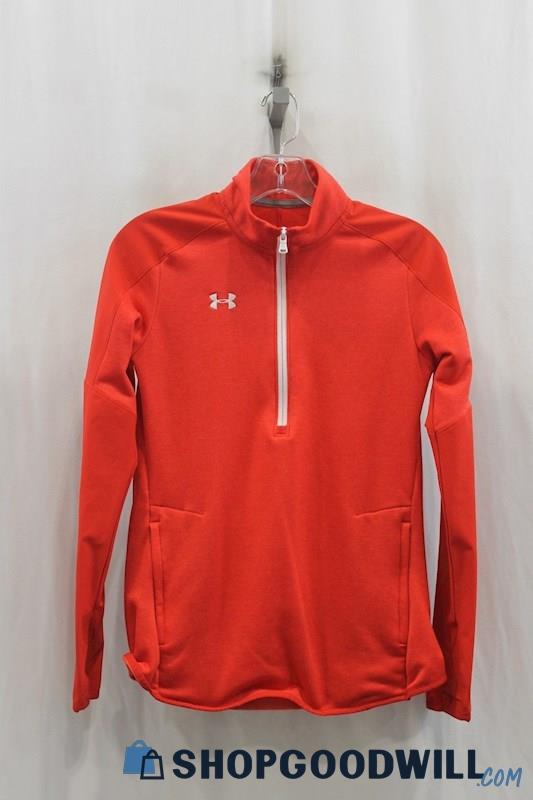Under Armour Mens Red/White 1/2 Zip Sweater Sz XS
