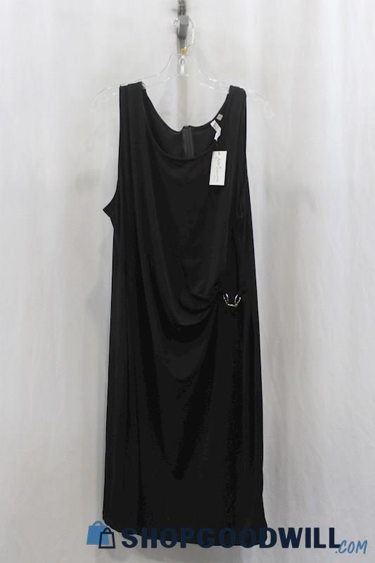 NWT NY Collection Womens Black Tank Shift Dress Sz 3X