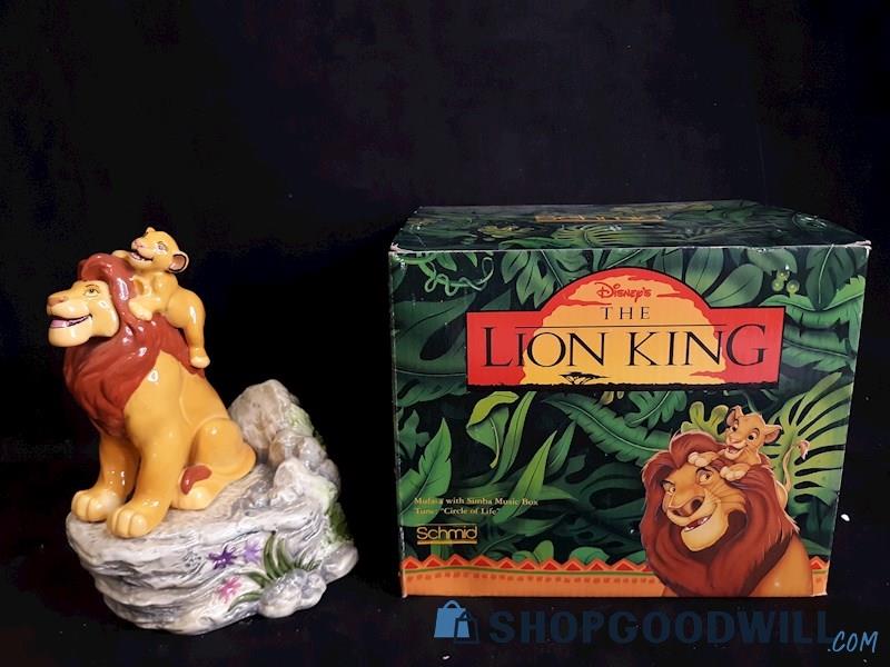 Schmid Disney's The Lion King Collectible Music Box Ceramic Figurine