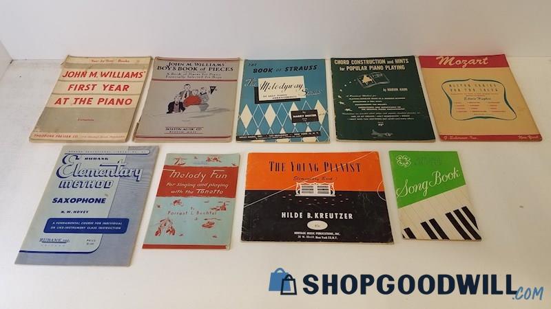 Antique/Vtg 1919-84 Sheet Music/Songbooks SC Piano Sax Lessons Classical+