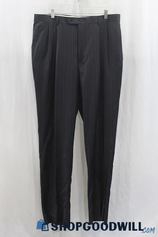 NWT Jones New York Men's Navy Stripes Dress Pant SZ 44x37.5