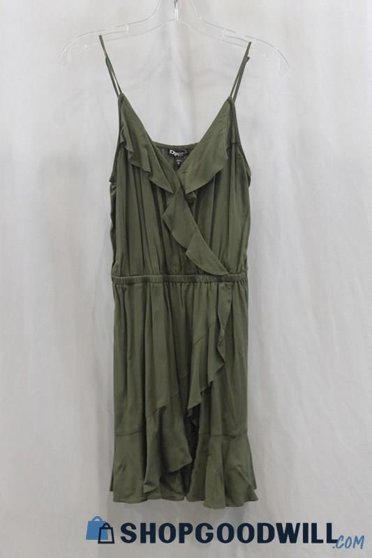 NWT Express Women's Dark Green Shift Dress SZ S