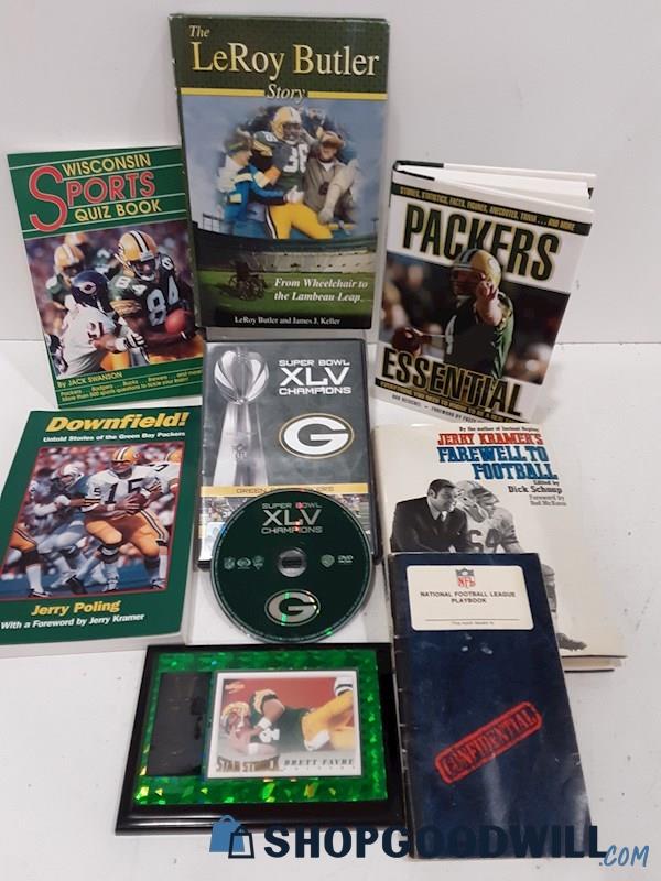 GREEN BAY PACKERS Book Lot & Super Bowl XLV on DVD 