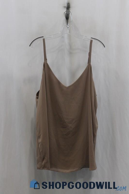 Torrid Womens Mocha Brown Chiffon Cami Tank Sz 2X