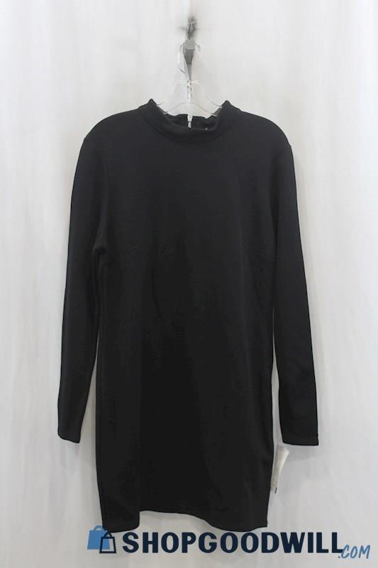 NWT Outine Womens Black Cowl Neck Sweater Dress Sz 12