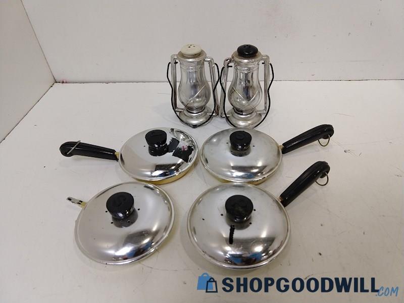 6pc Brillium Pan/Oil Lamp Salt & Pepper Shaker Plastic Kitchenware MIX BRAND
