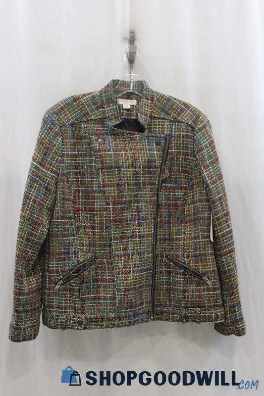 NWT Coldwater Creek Women's Multicolor Knit Coat SZ 16