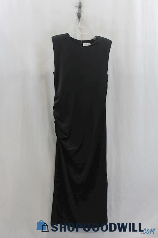 Evereve Womens Black Side Ruched Sheath Dress Sz S