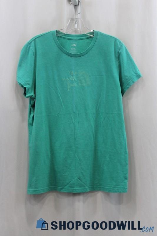 The North Face Women's Green Logo Graphic Pullover T-Shirt SZ XL