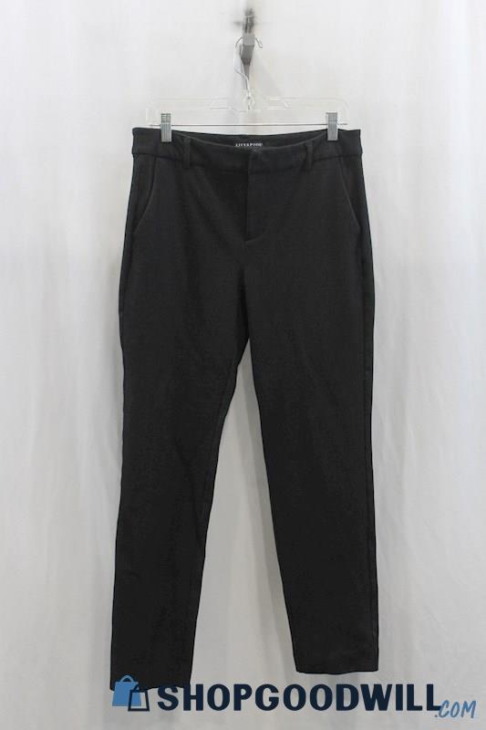 Liverpool Womens Black Slim Ankle Dress Pants Sz 10/30