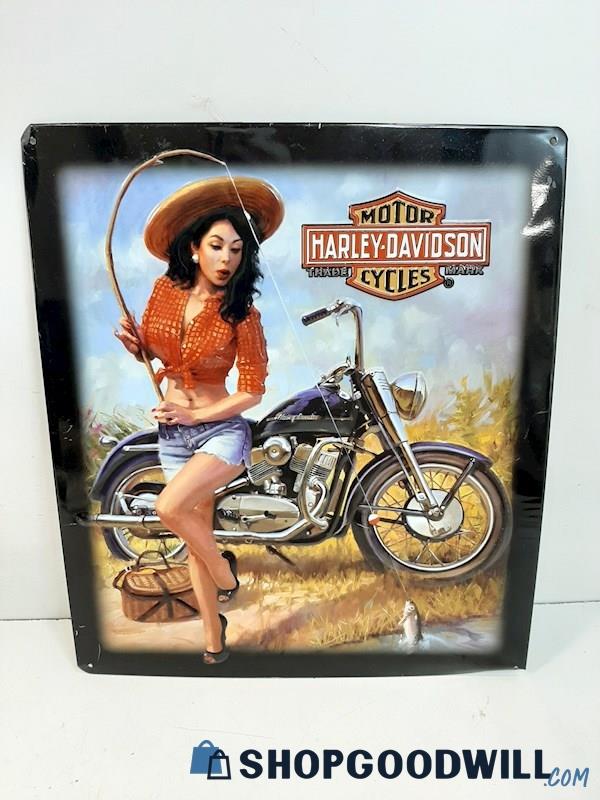 Nice Catch Babe Harley Davidson Motor Cycles 3D Tin Sign 2012